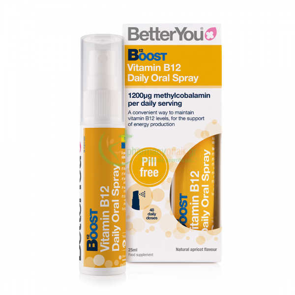 BETTER YOU - Boost Vitamin B12 Daily Oral Spray 25mL Αυπνία