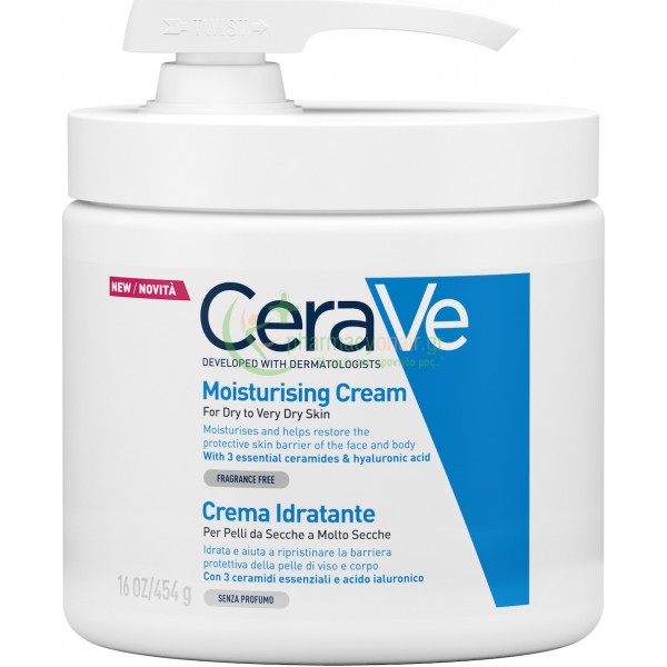 CERAVE - Moisturising Cream Pump 454gr Ενυδάτωση Σώματος CERAVE - Moisturising Cream Pump 454gr Ενυδάτωση Σώματος