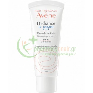 AVENE - Hydrance UV Riche Creme Hydratante SPF30 40mL Ενυδάτωση - Λάμψη