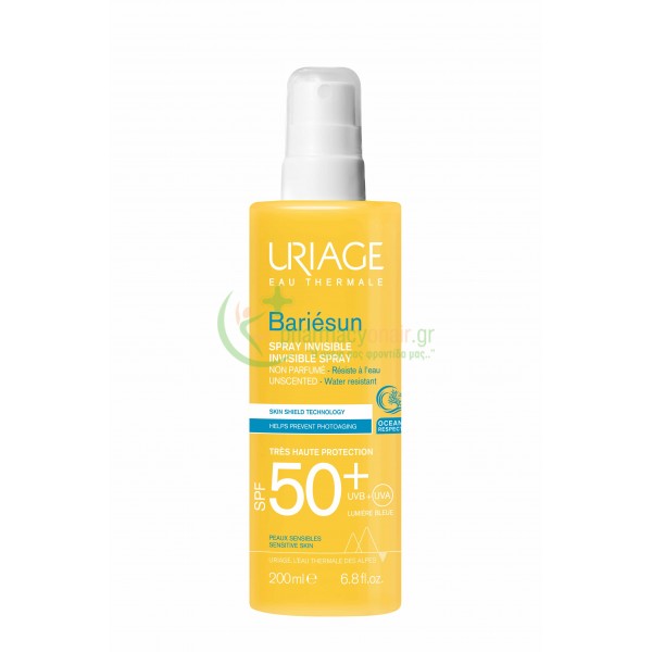URIAGE - Bariesun Spray Invisible Χωρίς Άρωμα SPF50+ 200mL Αντηλιακά Σώματος URIAGE - Bariesun Spray Invisible Χωρίς Άρωμα SPF50+ 200mL Αντηλιακά Σώματος
