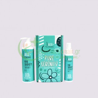 ALOE + COLORS - Pure Serenity Gift Set Shower Gel 250mL & Hair & Body Mist 100mL Αφρόλουτρα - Υγρά Καθαρισμού