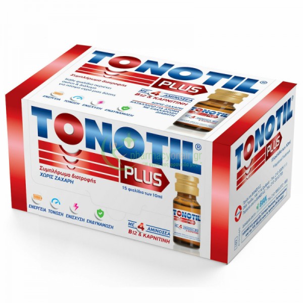 TONOTIL - PLUS με Καρνιτίνη & 4 Αμινοξέα 15x10mL Ενίσχυση Άμυνας Οργανισμού TONOTIL - PLUS με Καρνιτίνη & 4 Αμινοξέα 15x10mL Ενίσχυση Άμυνας Οργανισμού