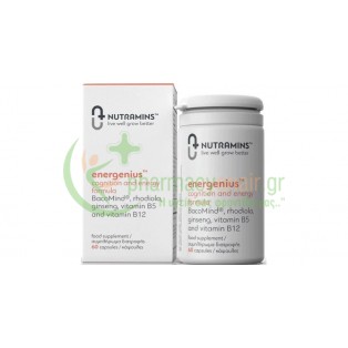 NUTRAMINS - Energenius Cognition and Energy Formula caps 60s Άγχος