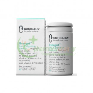 NUTRAMINS - Livergut Liver & Digestion Formula caps 60s Γαϊδουράγκαθο (Milk Thistle)