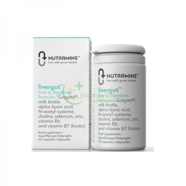 NUTRAMINS - Livergut Liver & Digestion Formula caps 60s Γαϊδουράγκαθο (Milk Thistle)