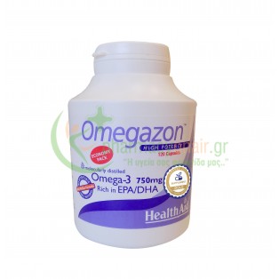 HEALTH AID - Omegazon 750mg caps 120s Νοητική Υγεία - Ενίσχυση Μνήμης - Συγκέντρωση