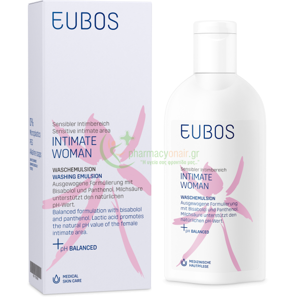 EUBOS - Intimate Woman Washing Emulsion 200mL Καθαρισμός Ευαίσθητης Περιοχής EUBOS - Intimate Woman Washing Emulsion 200mL Καθαρισμός Ευαίσθητης Περιοχής
