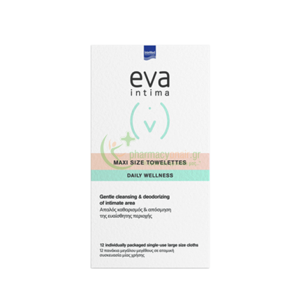 INTERMED - Eva Intima Maxi Size Towelettes Individually Packed 12τμχ ΟΥΡΟΠΟΙΗΤΙΚΟ ΣΥΣΤΗΜΑ