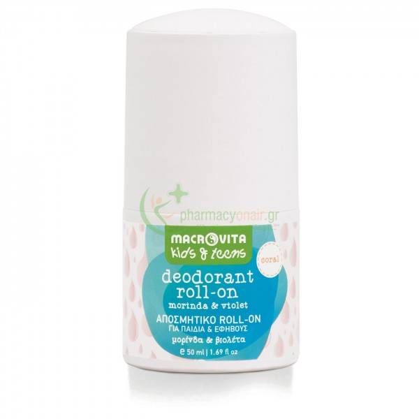 MACROVITA - Kids & Teens Deodorant Roll-On Coral 50mL Αποσμητικά MACROVITA - Kids & Teens Deodorant Roll-On Coral 50mL Αποσμητικά