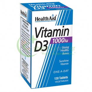 HEALTH AID - Vitamin D3 1000iu tabs 120s Ενίσχυση Άμυνας Οργανισμού