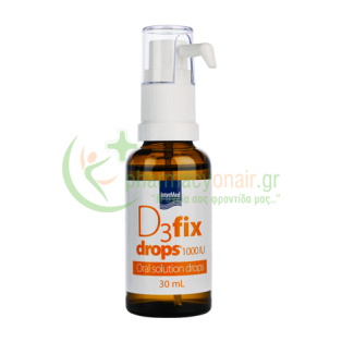 INTERMED - D3 Fix Drops 1000IU 30mL Ενίσχυση Άμυνας Οργανισμού
