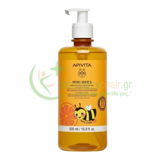 APIVITA - Mini Bees Απαλό Αφρόλουτρο για Παιδιά με Πορτοκάλι & Μέλι 500mL