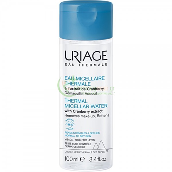 URIAGE - Thermal Micellar Water for Normal to Dry Skin 100mL Καθαρισμός προσώπου - Ντεμακιγιάζ URIAGE - Thermal Micellar Water for Normal to Dry Skin 100mL Καθαρισμός προσώπου - Ντεμακιγιάζ
