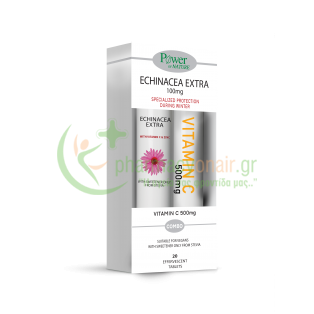 POWER HEALTH - Echinacea Extra με ΣΤΕΒΙΑ Γεύση Λεμόνι αναβράζοντα tabs 20s + ΔΩΡΟ Vitamin C 500mg Γεύση Πορτοκάλι αναβράζοντα tabs 20s Ενίσχυση Άμυνας Οργανισμού
