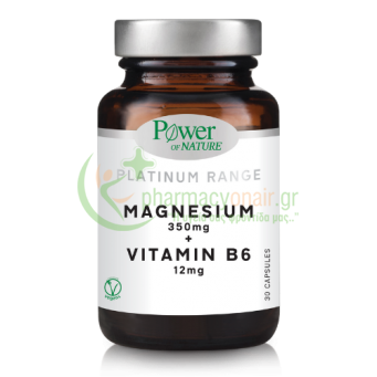 POWER HEALTH - Platinum Range Magnesium 350mg + Vitamin B6 12mg caps 30s