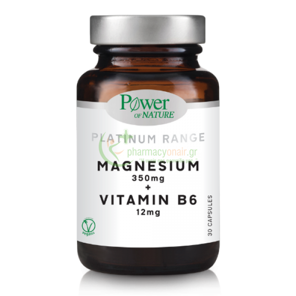 POWER HEALTH - Platinum Range Magnesium 350mg + Vitamin B6 12mg caps 30s Βιταμίνες Β