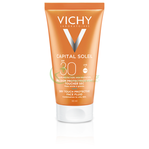 VICHY - Capital Soleil Λεπτόρευστη Αντηλιακή Κρέμα Προσώπου για Ματ Αποτέλεσμα SPF30 50mL Αντιηλιακά Προσώπου
