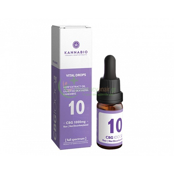 KANNABIO - Vital Drops CBG 10 Πλήρους Φάσματος (1000mg/10ml) Oral Spray 10mL Μελαγχολία - Κατάθλιψη KANNABIO - Vital Drops CBG 10 Πλήρους Φάσματος (1000mg/10ml) Oral Spray 10mL Μελαγχολία - Κατάθλιψη