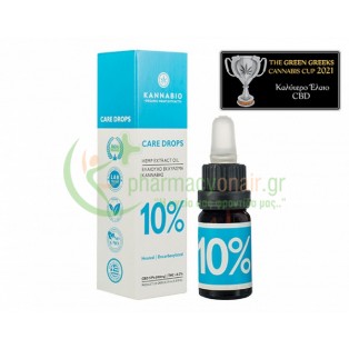 KANNABIO - Care Drops CBD 10% Oral Spray 10mL Ενίσχυση Άμυνας Οργανισμού