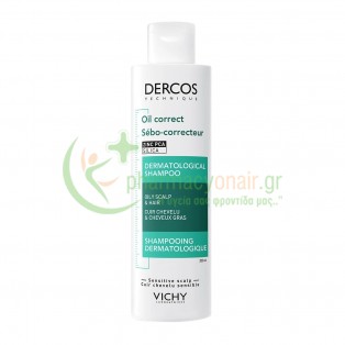 VICHY - Dercos Σαμπουάν για Λιπαρά Μαλλιά 200mL Σαμπουάν - Conditioner Μαλλιών