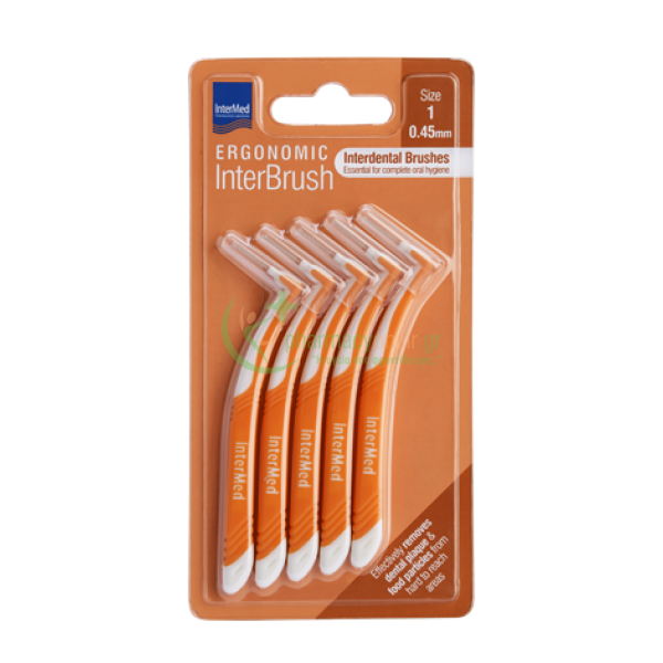 INTERMED - Ergonomic InterBrush Μεσοδόντια Size 1 (0.45mm) 5τμχ Μεσοδόντια Βουρτσάκια INTERMED - Ergonomic InterBrush Μεσοδόντια Size 1 (0.45mm) 5τμχ Μεσοδόντια Βουρτσάκια