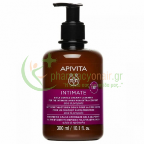 APIVITA - Intimate Care Lady Απαλό Υγρό Καθαρισμού για την Ευαίσθητη Περιοχή για Προστασία από την Ξηρότητα με Αλόη & Πρόπολη 300mL