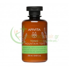APIVITA - Tonic Mountain Tea Αφρόλουτρο με Αιθέρια Έλαια & Τσάι του Βουνού 250mL