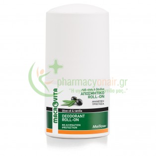MACROVITA - Αποσμητικό Roll-Οn Mellow με Λάδι Ελιάς & Βανίλια 50mL Αποσμητικά