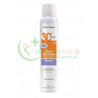 FREZYDERM - Sun Screen Mousse Face & Body SPF30 200mL Αντιηλιακά Προσώπου