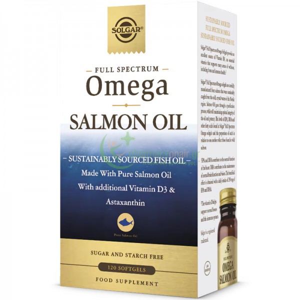 SOLGAR - Full Spectrum Omega Salmon Oil softgels 120s Χοληστερίνη - Λιπίδια SOLGAR - Full Spectrum Omega Salmon Oil softgels 120s Χοληστερίνη - Λιπίδια