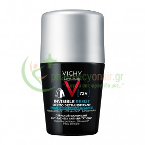 VICHY - Homme Αποσμητικό Invisible Resist 72H Προστασία Roll-On 50mL
