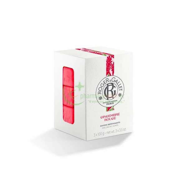 ROGER & GALLET - Gingembre Rouge Σαπούνια 3x100gr Αφρόλουτρα - Υγρά Καθαρισμού