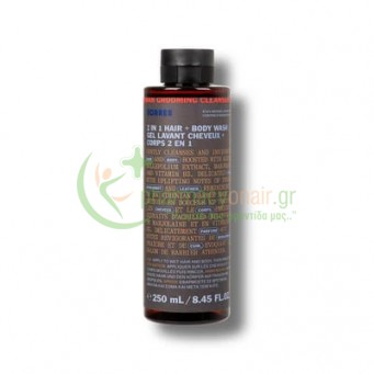KORRES - ​Athenian Grooming Ανδρικό Σαμπουάν + Αφρόλουτρο 2 σε 1 250mL