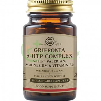 SOLGAR - Griffonia 5-HTP (Hydroxytryptophan) Complex veg caps 30s