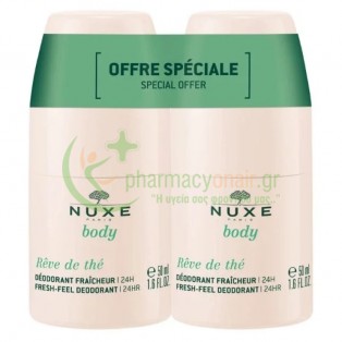 NUXE - Body Reve de The Refreshing Deodorant 24hour 1+1 ΔΩΡΟ 2x50mL Αποσμητικά