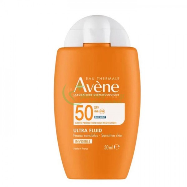 AVENE - Ultra Fluid Invisible SPF50 50mL Αντιηλιακά Προσώπου