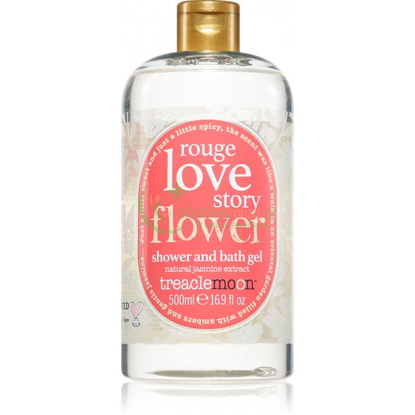 TREACLEMOON - Rouge Love Story Flower Shower and Bath Gel 500mL Αφρόλουτρα - Υγρά Καθαρισμού