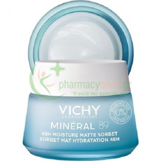 VICHY - Mineral 89 48H Moisture Matte Sorbet Cream 50mL Ενυδάτωση - Λάμψη