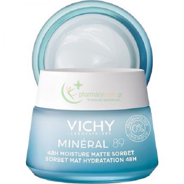 VICHY - Mineral 89 48H Moisture Matte Sorbet Cream 50mL Ενυδάτωση - Λάμψη