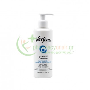 VERSION - Azaderm Cleanser Κατά της Ακμής 300mL Καθαρισμός προσώπου - Ντεμακιγιάζ