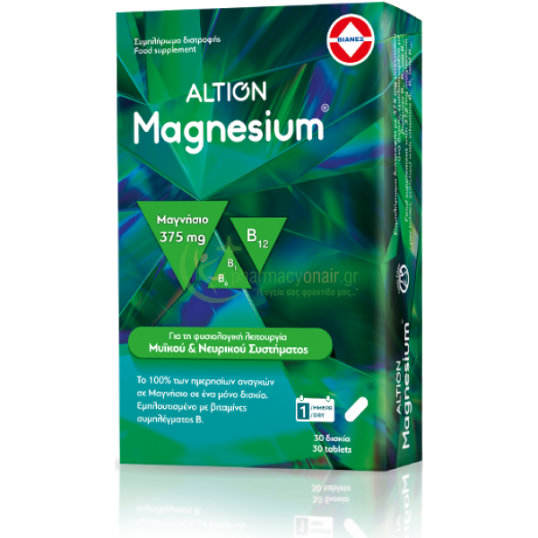 ALTION - Magnesium 375mg tabs 30s Αυπνία