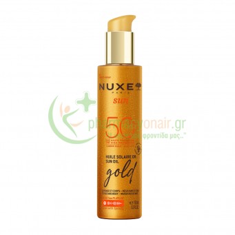 NUXE - Sun Oil Gold Ιριδίζον Λάδι Μαυρίσματος Για Πρόσωπο & Σώμα SPF50 150mL