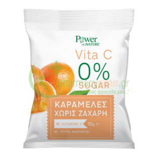 POWER HEALTH - Vita C Καραμέλες 0% Ζάχαρη 50gr Ενίσχυση Άμυνας Οργανισμού