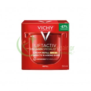 VICHY - Liftactiv Collagen Specialist 16 SPF50 Κρέμα Ημέρας Refill 50mL Αντιγήρανση 35+