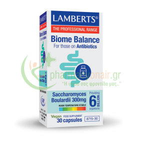 LAMBERTS - Biome Balance For Those on Antibiotics​ (Saccharomyces Cerevisiae Boulardii) caps 30s
