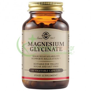 SOLGAR - Magnesium Glycinate veg caps 60s Μυϊκοί Πόνοι