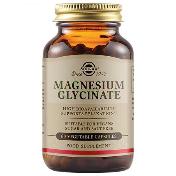 SOLGAR - Magnesium Glycinate veg caps 60s Μυϊκοί Πόνοι