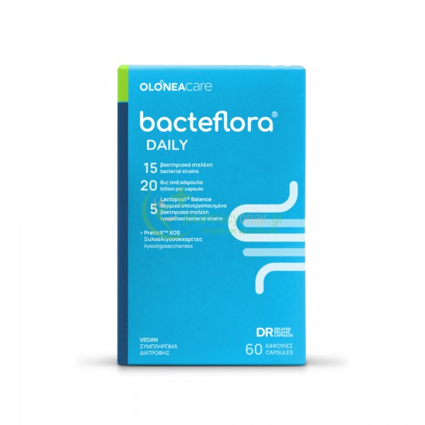 OLONEA - Bacteflora Daily veg caps 60s Δυσκοιλιότητα