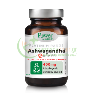 POWER HEALTH - Platinum Range Ashwagandha KSM-66 400mg caps 30s Σεξουαλική Τόνωση