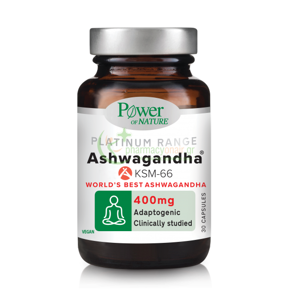 POWER HEALTH - Platinum Range Ashwagandha KSM-66 400mg caps 30s Σεξουαλική Τόνωση